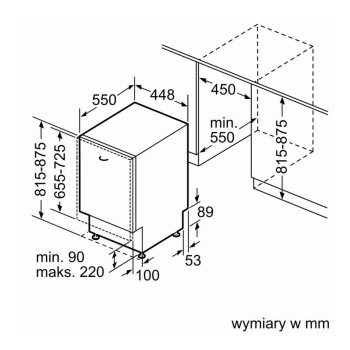 Zmywarka do zabudowy BOSCH SPV4HKX10E