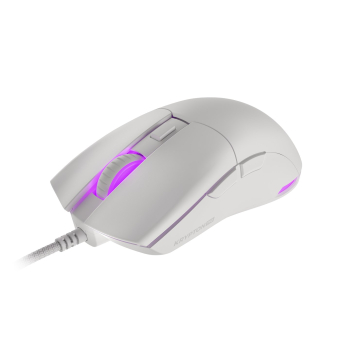 Mysz dla graczy Genesis Krypton 750 lekka 8000 DPI PAW3333 RGB Biała gamingowa