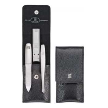 Zestaw do manicure ZWILLING 97119-004-0 Twinox - czarne, skórzane etui, 3 elementy