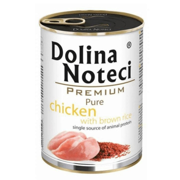 DOLINA NOTECI Premium Pure bogata w kurczaka z ryżem - mokra karma dla psa - 400g