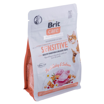BRIT Care Grain-Free Sensitive Turkey&Salmon - sucha karma dla kota - 400 g
