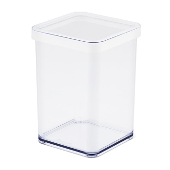 Rotho Pojemnik na przysmaki kwadratowy 1.0L LOFT transparentny/biały