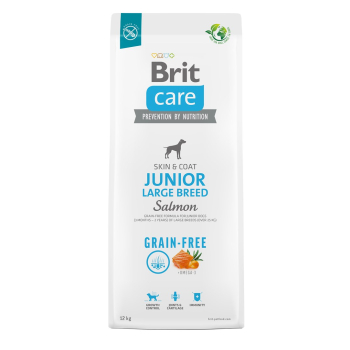BRIT Care Grain-Free Junior Large Breed Salmon - sucha karma dla psa - 12 kg