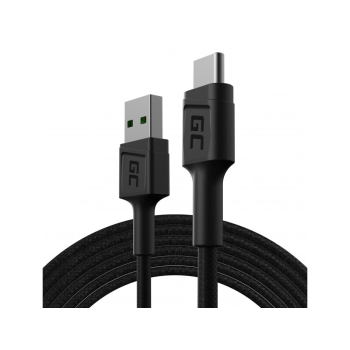 GREEN CELL KABEL KABGC19 GC POWERSTREAM USB-A - USB-C 200CM, SZYBKIE ŁADOWANIE ULTRA CHARGE, QC 3.0