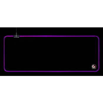 GEMBIRD PODKŁADKA POD MYSZ GAMING, Z EFEKTEM ŚWIETLNYM LED, CZARNA, ROZMIAR - L