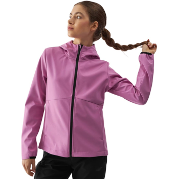 Kurtka damska softshell 4F F285 różowa 4FWAW24TSOFF285 54S  S