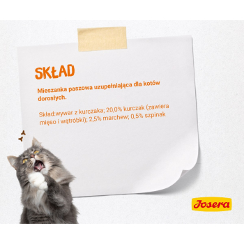 JOSERA Zupa kurczak z marchwią i szpinakiem - mokra karma dla kota - 70 g