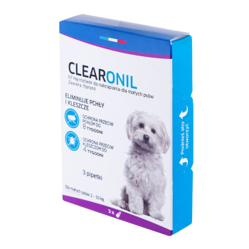 FRANCODEX Clearonil Małe psy - krople przeciw kleszczom i pchłom dla psa - 3x67 mg