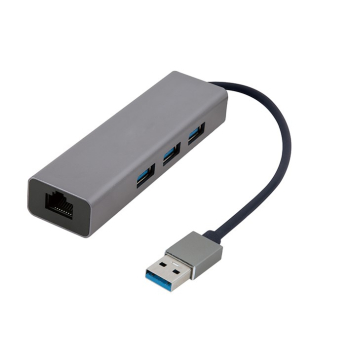 GEMBIRD ADAPTER USB-AM DO LAN GIGABIT HUB USB 3.0 X3 CZARNY
