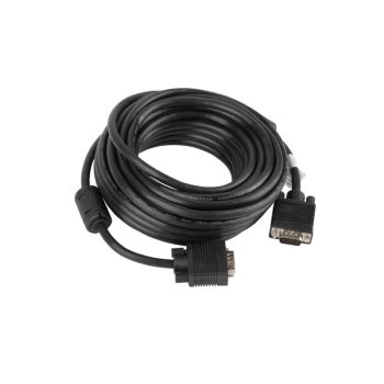 Kabel Lanberg CA-VGAC-10CC-0100-B (D-Sub (VGA) M - D-Sub (VGA) M; 10m; kolor czarny)