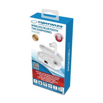 ESPERANZA SŁUCHAWKI DOUSZNE BLUETOOTH TWS PHOEBE EH230W