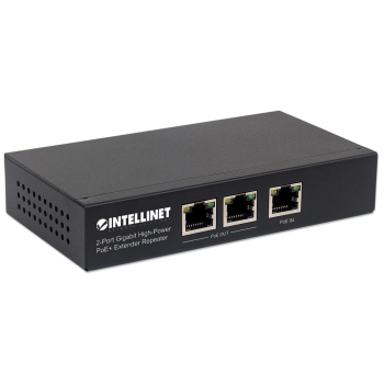 INTELLINET EXTENDER POE+ 2-PORTOWY GIGABIT 802.3AT