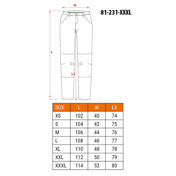 NEO tools 81-231-XXXL spodnie ochronne
