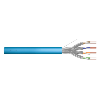 Kabel instalacyjny DIGITUS kat.6A, U/FTP, Dca, AWG 23/1, LSOH, 500m, niebieski, szpula