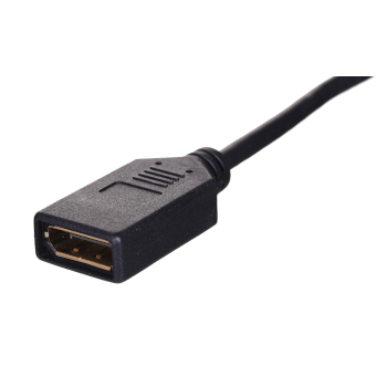 Adapter Lanberg AD-0003-BK (Mini DisplayPort M - DisplayPort F; 0,10m; kolor czarny)