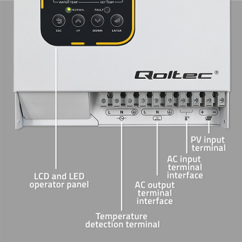 Przetwornica solarna do grzania wody Qoltec ECO Solar Boost | MPPT | BYPASS | LCD | 4kW