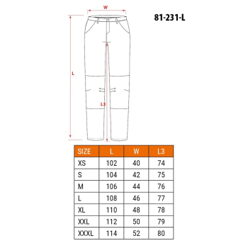 NEO tools 81-231-L spodnie ochronne