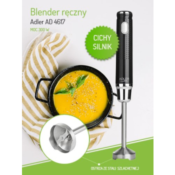 Blender ręczny Adler AD 4617 (300W; kolor czarny)