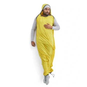 Wkładka do śpiwora  SEA TO SUMMIT Reactor - Mummy w/ Drawcord- Compact - Yellow