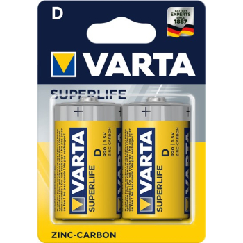 Zestaw baterii cynkowo-węglowe VARTA Superlife R20 D (Zn-C; x 2)
