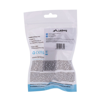 LANBERG ZŁĄCZKA SIECIOWA PRZELOTKA 2X RJ45 KAT.6 UTP AD-RJ45-RJ45-OU6