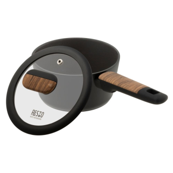 Resto Kitchenware 93186 garnek 1,4 l Okrągły Czarny, Drewno