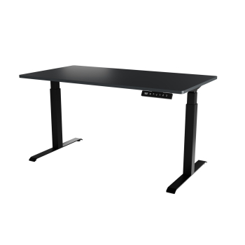 Biurko z elektryczną regulacją wysokości MOON LONG 150x80x72-120 czarny/antracyt