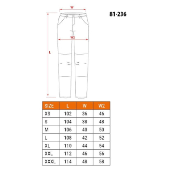 NEO tools 81-236-S spodnie ochronne Czarny