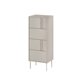 Komoda 4S TRESSE 50x40x125 kaszmir mat