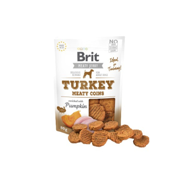 Brit Jerky Turkey Meaty Coins - Indyk - przysmak dla psa - 80 g