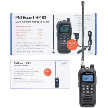 Przenośne radio ręczne CB PNI Escort HP 82 Bateria 1800mAh Ładowanie USB-C