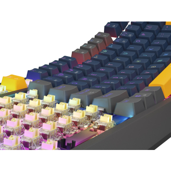 GENESIS THOR 230 TKL klawiatura Gaming USB + RF Wireless + Bluetooth QWERTY Czarny, Niebieski, Szary, Pomarańczowy