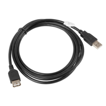 Kabel Lanberg CA-USBE-10CC-0018-BK (USB 2.0 M - USB 2.0 F; 1,8m; kolor czarny)