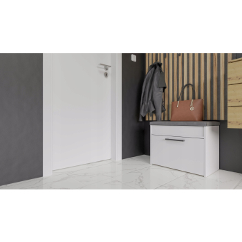 Szafka na buty ze schowkiem PARMA MINI 60x35xH49 biel