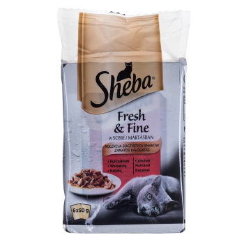 SHEBA Fresh & Fine mięsne dania w sosie - mokra karma dla kota - 6x50 g