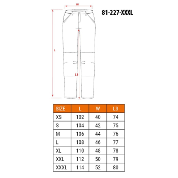 NEO tools 81-227-XXXL spodnie ochronne