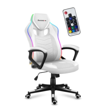 Fotel gamingowy Huzaro Force 2.5 RGB WHITE MESH