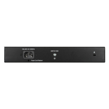 D-Link DGS-1008MP łącza sieciowe Nie zarządzany Gigabit Ethernet (10/100/1000) Obsługa PoE 1U Czarny
