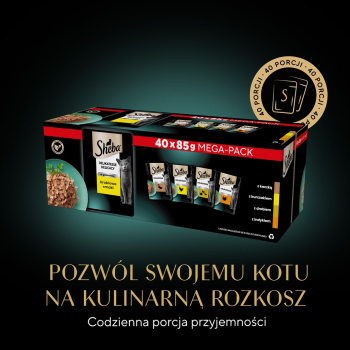 SHEBA Delicacy drobiowe smaki w galarecie- Drób - Mokra karma dla kota - 40x85g