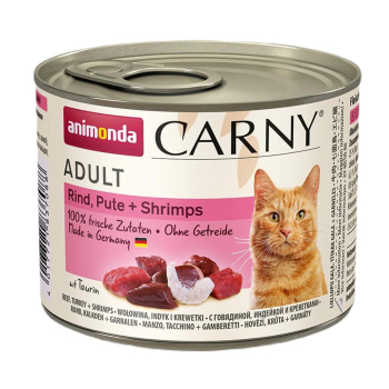 ANIMONDA Carny Adult wołowina, indyk i krewetki - mokra karma dla kota - 200g