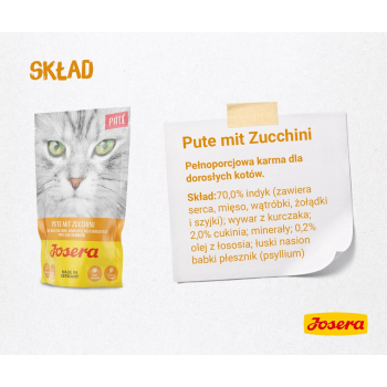 JOSERA Multipack Pate Kurczak kaczka indyk - mokra karma dla kota - 6x85 g
