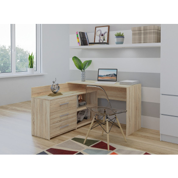 Biurko narożne + komoda DANY 120x50xH76 sonoma