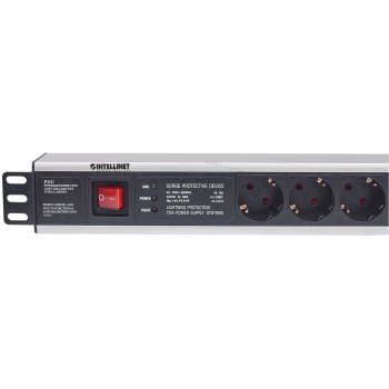 Intellinet 713962 rozdzielacz zasilania PDU 6 x gniazdo sieciowe 1.5U Czarny