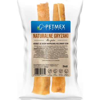 PETMEX Krokiet ze skóry wieprzowej rolowany 12cm - Przysmak dla psa - 2szt