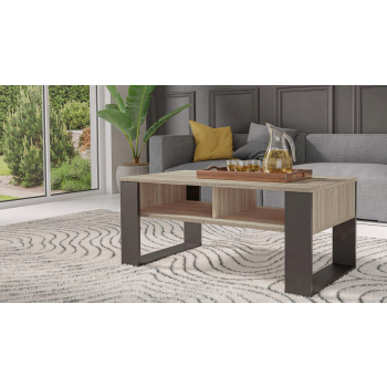 Stolik ława MODERN 2P 90x58xH50 sonoma/czarny