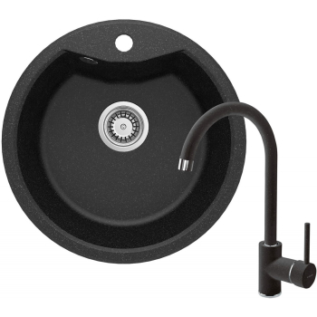 Zlewozmywak granitowy z baterią 1-komorowy ZRSB2803 5908212058664