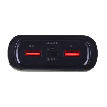 Powerbank Silicon Power QS28 20000mAh LCD QC3.0+PD 2x USB A, 1x mUSB + 1x USB C, czarny