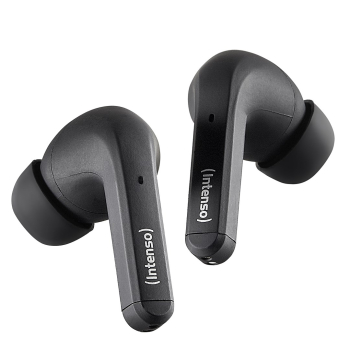 Intenso Black Buds T300A Słuchawki True Wireless Stereo (TWS) Douszny Połączenia/Muzyka/Sport/Codzienność USB Type-C Bluetooth Czarny