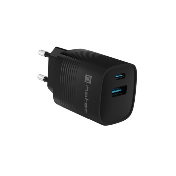 NATEC ŁADOWARKA RIBERA GAN 1X USB-A + 1X USB-C 30W CZARNA NUC-2141