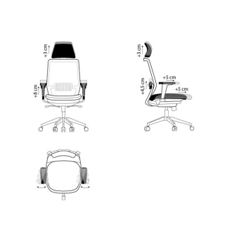 Ergonomiczny fotel biurowy SPECTRUM czarny